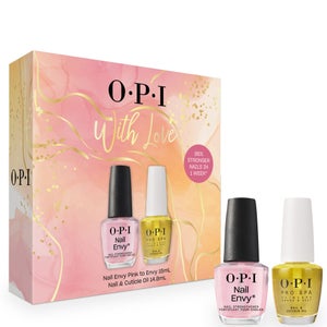 OPI Limited Edition Nail Envy Pink to Envy, ProSpa Nail and Cuticle Oil Treatment Gift Set