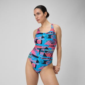 Maillot de bain Femmes Allover Digital Powerback pour Femmes Rouge sirène/Bleu picton