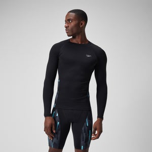 T-shirt rashguard Hommes END+ Splice pour Hommes Noir/Gris USA/Bleu marine