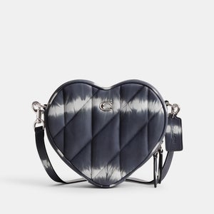 Coach Quilted Tie-Dye Heart Leather Crossbody Bag