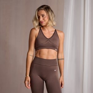 MP Női V-Neck Seamless Melltartó – Kávé