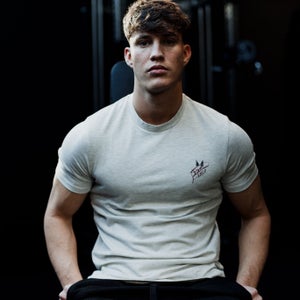 MP Men's Joe Fazer Muscle Fit Graphic T-Shirt - Grey Marl