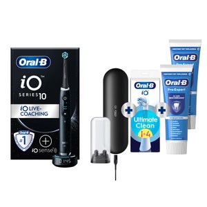 Oral-B iO 10 Elektrische Tandenborstel Zwart + 4 Opzetborstels + 2 Pro-Expert Tandpasta's