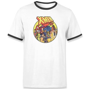 X-Men Group Unisex Ringer T-Shirt - White/Black