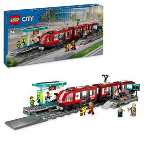 LEGO City Downtown Tram and Station Building Toy Set 60423