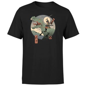 Threadless - Jurassic Samurai Unisex T-Shirt - Black