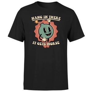 Threadless - Hang In There - It Gets Worse Unisex T-Shirt - Black