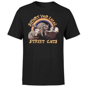 Threadless - Street Cats Men's T-Shirt - Black