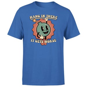 Threadless - Hang In There - It Gets Worse Unisex T-Shirt - Blue