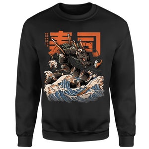 Threadless - The Black Sushi Dragon Sweatshirt - Black
