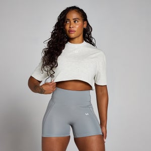 MP Women's Origin Super Crop Graphic T-Shirt - Grey Marl