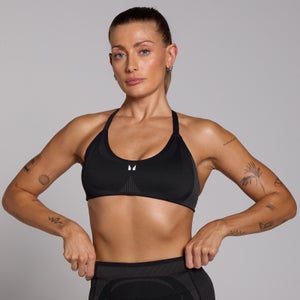 Brassière de sport hybride sans coutures MP Tempo pour femmes – Noir