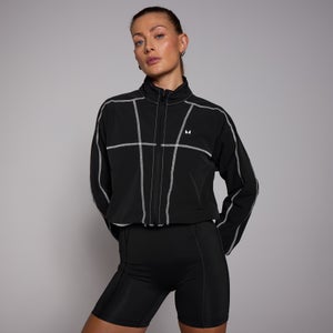 MP Women's Tempo Cropped Contrast Stitch Windbreaker - Black