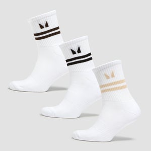 MP Tatiana 3pk Crew Socks - White/Coffee