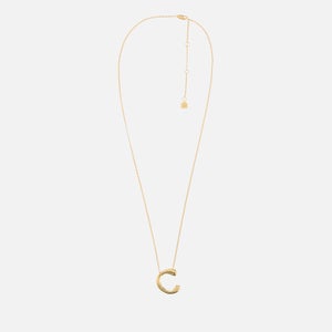 Astrid & Miyu Initial Bold 18K Gold-Plated Necklace