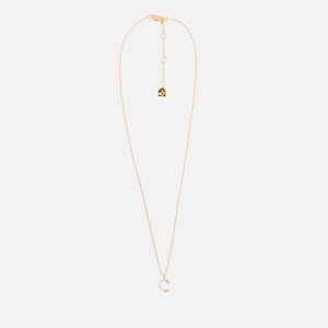 Astrid & Miyu Initial Pavé 18K Gold-Plated Necklace