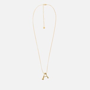 Astrid & Miyu Initial Bold 18K Gold-Plated Necklace