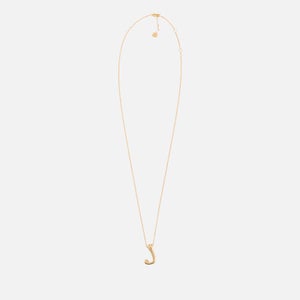 Astrid & Miyu Initial Bold 18K Gold-Plated Necklace