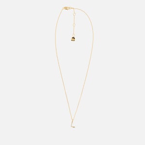 Astrid & Miyu Initial Pavé 18K Gold-Plated Necklace