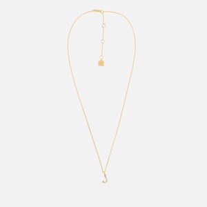 Astrid & Miyu Initial Pavé 18K Gold-Plated Necklace