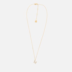 Astrid & Miyu Initial Pavé 18K Gold-Plated Necklace