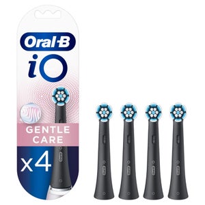 Oral B iO Gentle Care Black Toothbrush Heads, Pack of 4 Heads