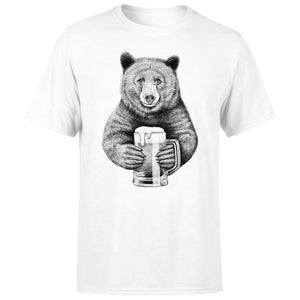Threadless x IWOOT Bear Beer Men's T-Shirt - White