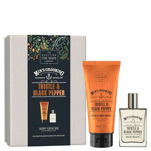 The Scottish Fine Soaps Company Men's Grooming Luxury Festive Thistle & Black Pepper Duo