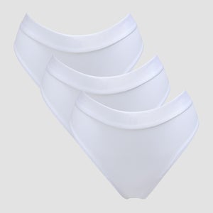 MP Women's Mid Rise Bikini Brief (3 Pack) - White