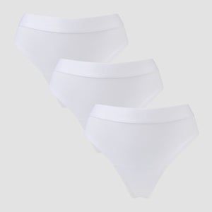 MP Women's Mid Rise Thong (3 Pack) - White