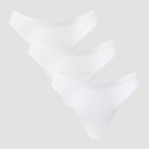 MP Women's Mid Rise No VPL Thong (3 Pack) - White