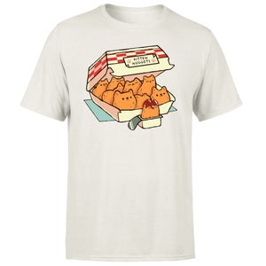 Threadless x IWOOT Kitten Nuggets Fast Food Cat By Tobe Fonseca Unisex T-Shirt - White Vintage Wash