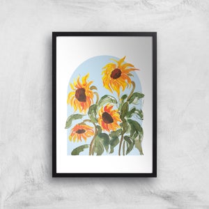 Threadless x IWOOT Sunflower Watercolor Giclee Art Print
