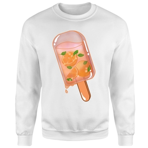 Threadless x IWOOT Fresh Orange Ice Pop Sweatshirt - White