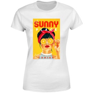 Threadless x IWOOT %22A Sunny Place For Shady Ladies%22 Women's T-Shirt - White
