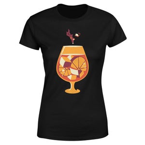 Threadless x IWOOT Aperol Spritz Dive In Women's T-Shirt - Black