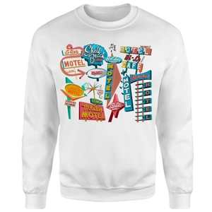 Threadless x IWOOT Hotel Motel Sweatshirt - White