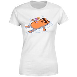 Threadless x IWOOT No Worries-cat Women's T-Shirt - White