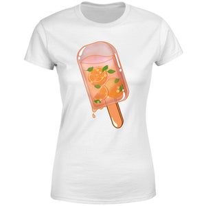 Threadless x IWOOT Fresh Orange Ice Pop Women's T-Shirt - White