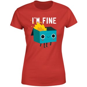 Threadless x IWOOT Dumpster Is Fine Women's T-Shirt - Red