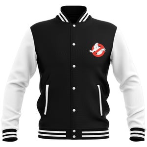 Ghostbusters EST. 1984 Embroidered Varsity Jacket - Black/White