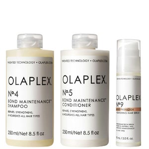 Olaplex Trio: Shampoo No.4 250ml, Conditioner No.5 250ml & Styling No.9 Hair Serum 90ml