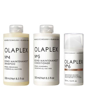 Olaplex Trio: Shampoo No.4 Bond Maintenance 250ml, Conditioner No.5 Bond Maintenance 250ml & Styling No.6 Bond Smoother 100ml