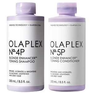 Olaplex Duo: Shampoo No.4P Blonde Enhancer Toning Shampoo 250ml & Conditioner No.5P Blonde Enhancer Toning Conditioner 250ml