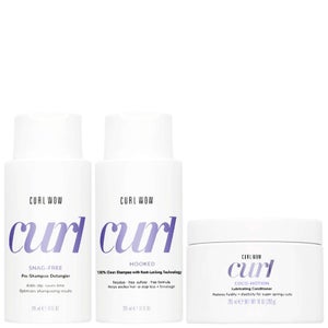 Color Wow Trio: Snag-Free Pre-Shampoo Detangler 295ml, Hooked Shampoo 295ml & Coco-Motion Lubricating Conditioner 295ml