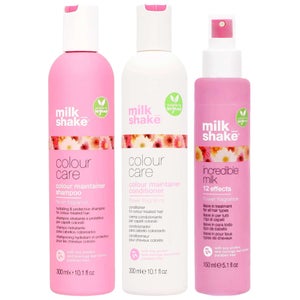 milk_shake Flower Power Colour Maintainer Shampoo 300ml, Flower Power Colour Maintainer Conditioner 300ml and Flower Power Incredible Milk Flower Fragrance 150ml