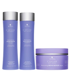 Alterna Trio: Caviar Anti-Aging Restructuring Bond Repair Shampoo 250ml, Conditioner 250ml & Masque 169ml