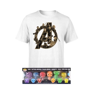 Avengers 6-Pack Pop! & T-Shirt Bundle