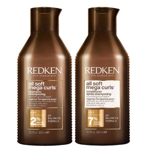 Redken Duo: All Soft Mega Curl Shampoo 300ml & Conditioner 300ml