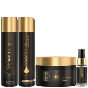 SEBASTIAN PROFESSIONAL Set: Dark Oil Lightweight Shampoo 250ml, Conditioner 250ml, Mask 150ml & Dark Oil 30ml